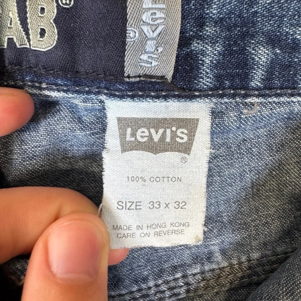 Levis SilverTab Carpenter Jeans Mens 33x32 Blue Denim Double Knee Loose Fit Work